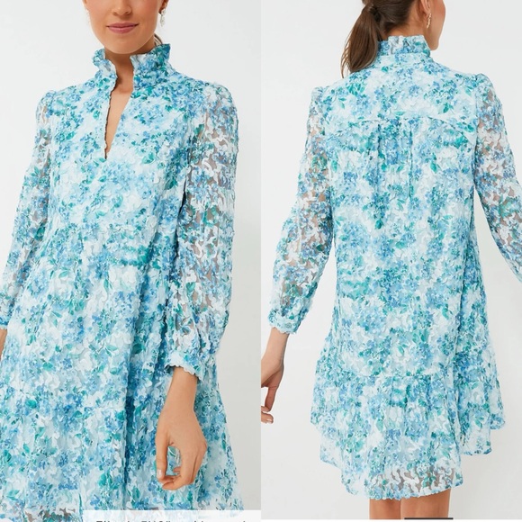 TUCKERNUCK Water's Edge Hydrangea Organza Palmerston Dress - Picture 3 of 15